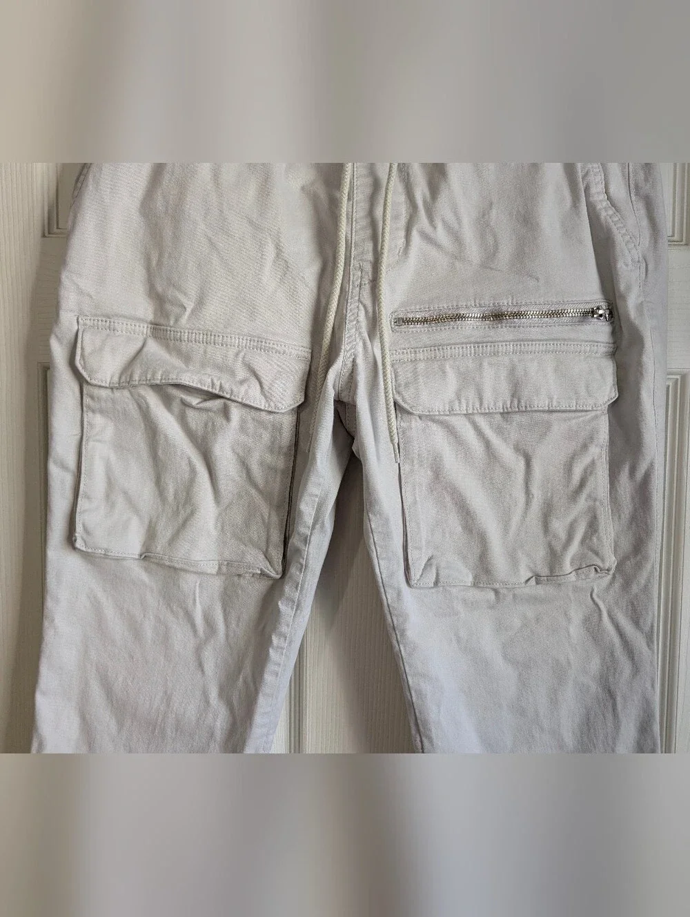 PacSun Men's Light Beige Utility Cargo Pants Size M